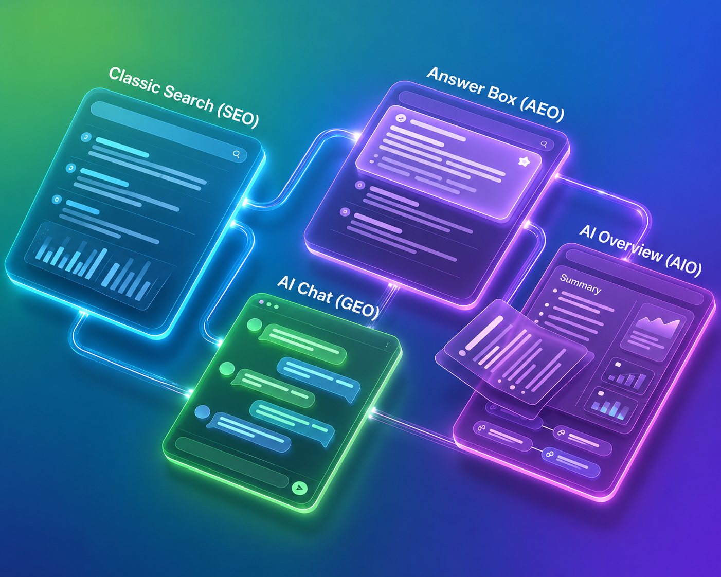 SEO vs GEO vs AEO vs AIO